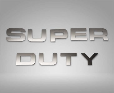 2012-2016 Ford F-350 - 'Super Duty' Letter Inserts | Polished Stainless Steel-ACC-782001-corvette-store-online