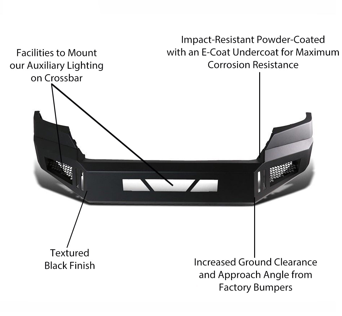 2015-2020 Chevrolet Colorado Armour Heavy Duty Front Bumper Armour I Front Bumper No lights included | Black Horse Off Road - Image 6
