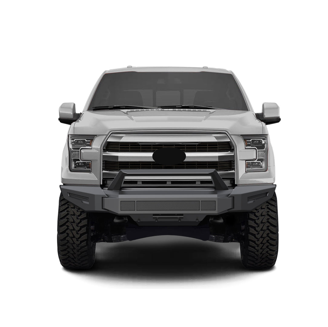 2015-2017 Ford F-150 Armour Ii Heavy Duty Modular Front Bumper Modular Full Set (Bumper, Bull Nose, & Skid Plate) | Black Horse Off Road - Image 10