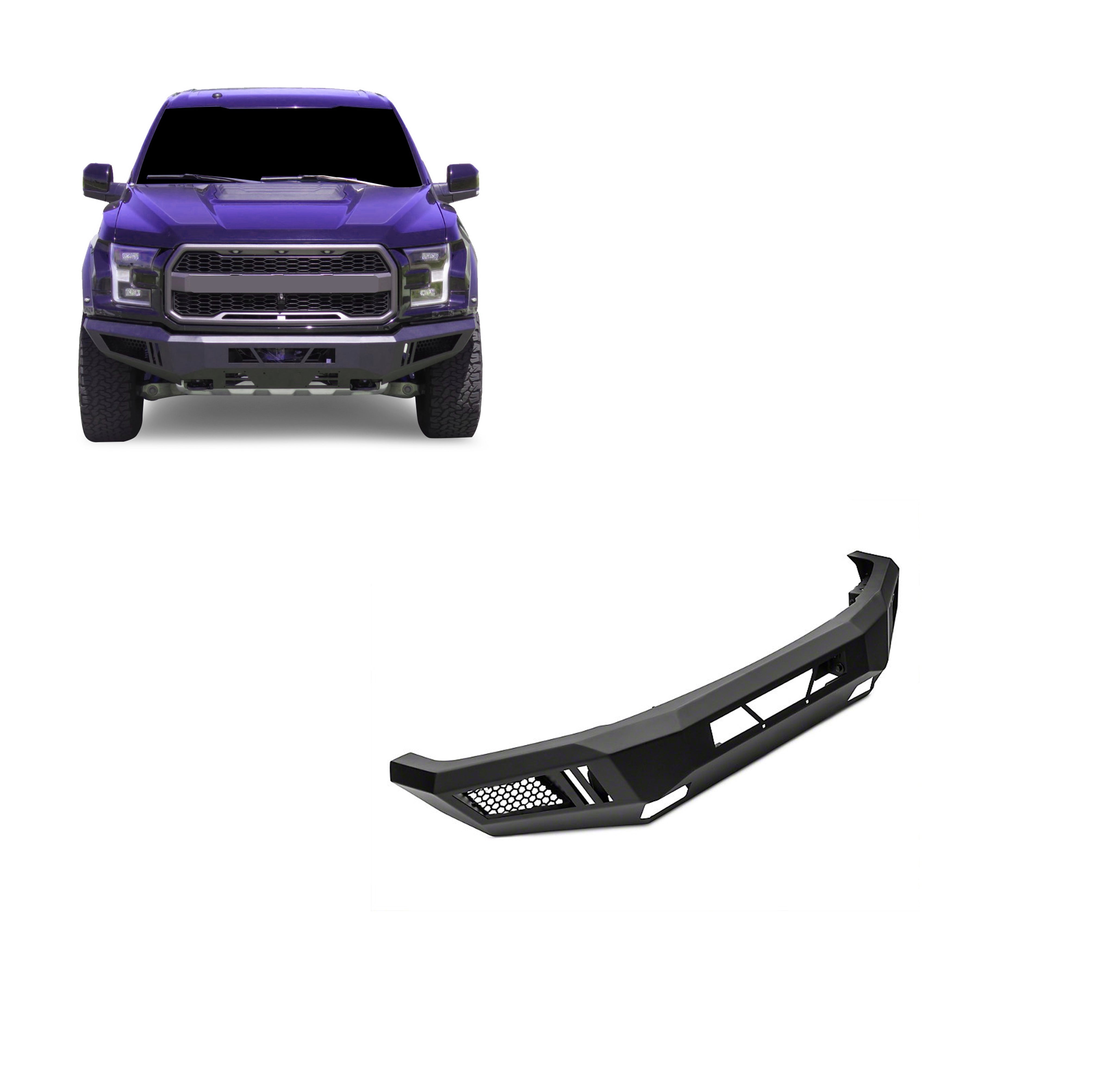 2017-2020 Ford F-150 Armour Heavy Duty Front Bumper Armour I Front Bumper | Black Horse Off Road - Image 1