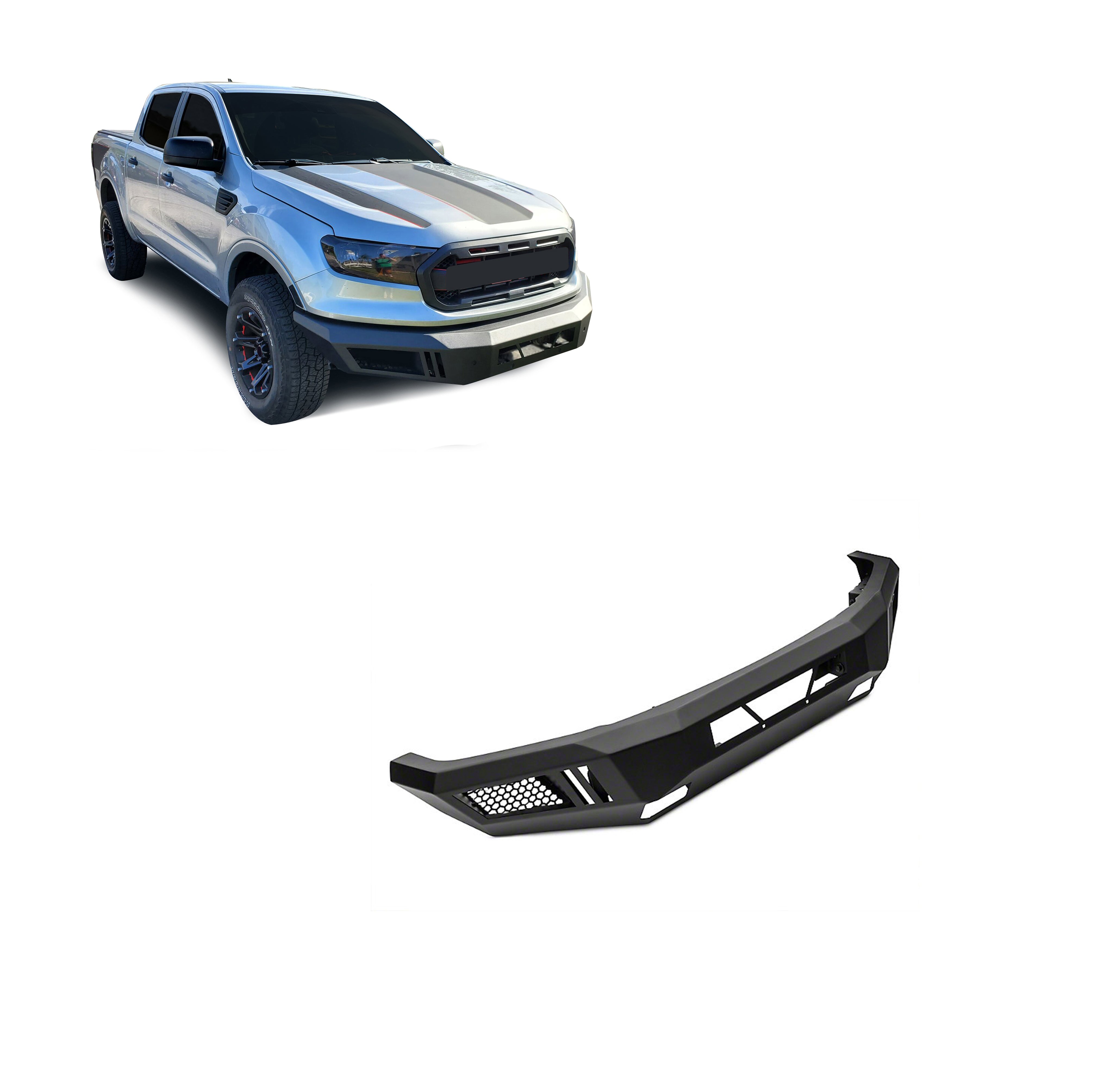 2019-2023 Ford Ranger Armour Heavy Duty Front Bumper Armour I Front Bumper | Black Horse Off Road - Image 1