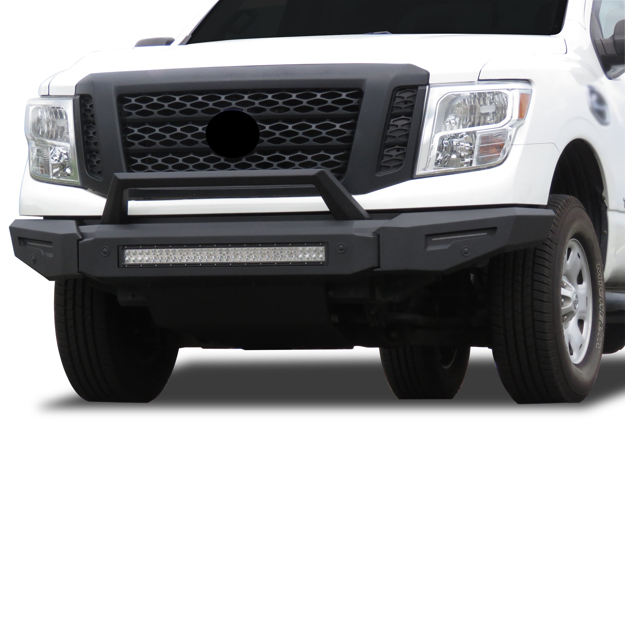 2016-2024 Nissan Titan Xd Armour Ii Heavy Duty Modular Front Bumper Modular Full Set (Bumper, Bull Nose, & Skid Plate) | Black Horse Off Road - Image 6