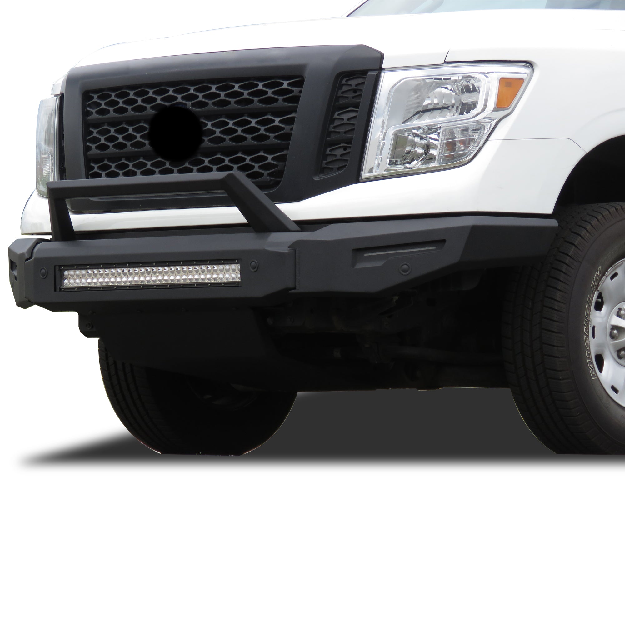 2016-2024 Nissan Titan Xd Armour Ii Heavy Duty Modular Front Bumper Modular Full Set (Bumper, Bull Nose, & Skid Plate) | Black Horse Off Road - Image 8