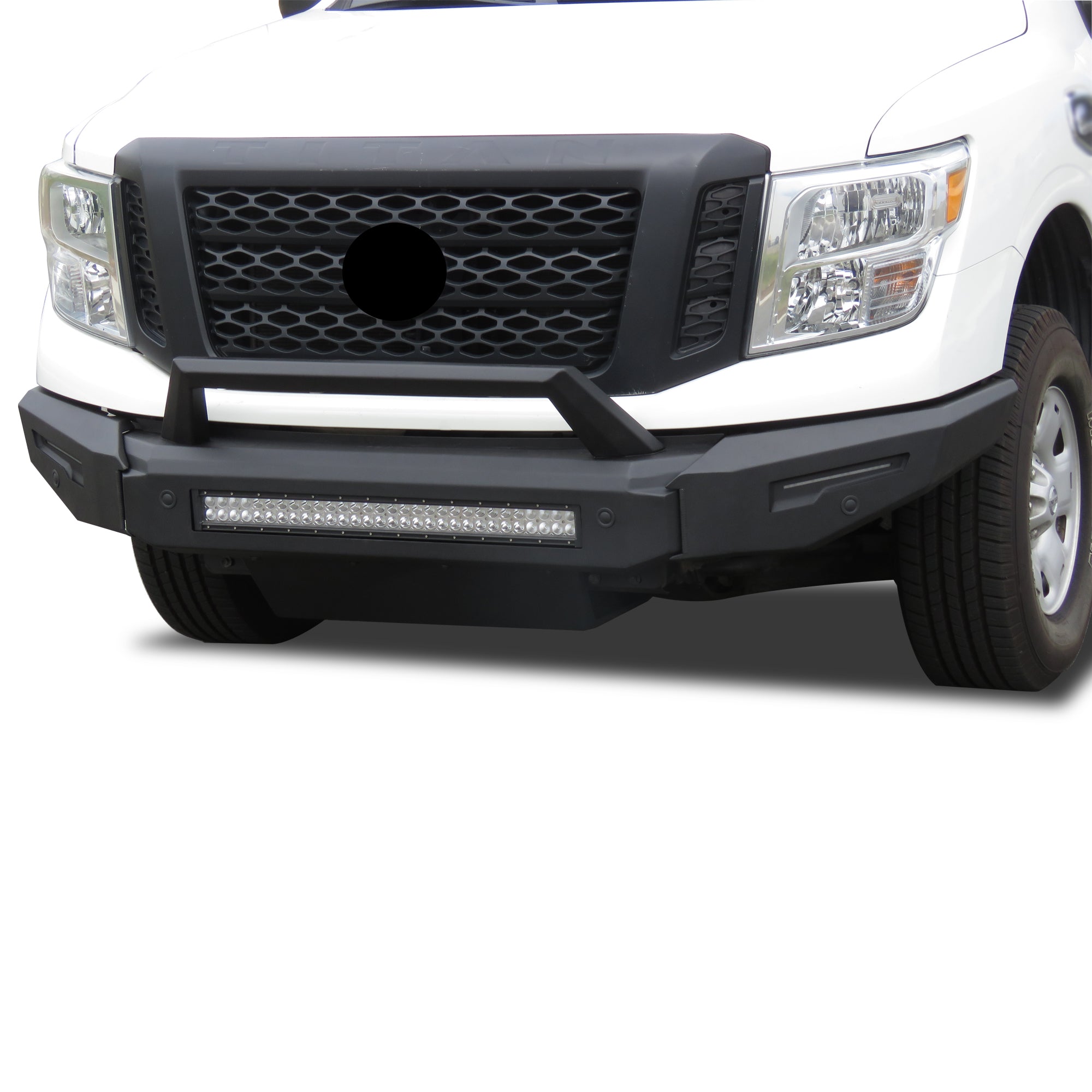 2016-2024 Nissan Titan Xd Armour Ii Heavy Duty Modular Front Bumper Modular Full Set (Bumper, Bull Nose, & Skid Plate) | Black Horse Off Road - Image 9