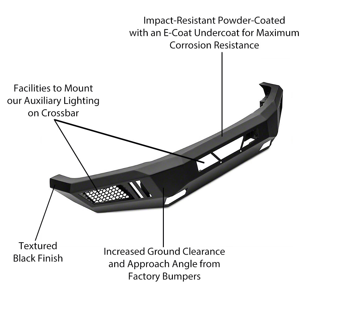 2013-2024 Dodge Ram 1500 Armour Heavy Duty Front Bumper Armour I Front Bumper No lights included | Black Horse Off Road - Image 3