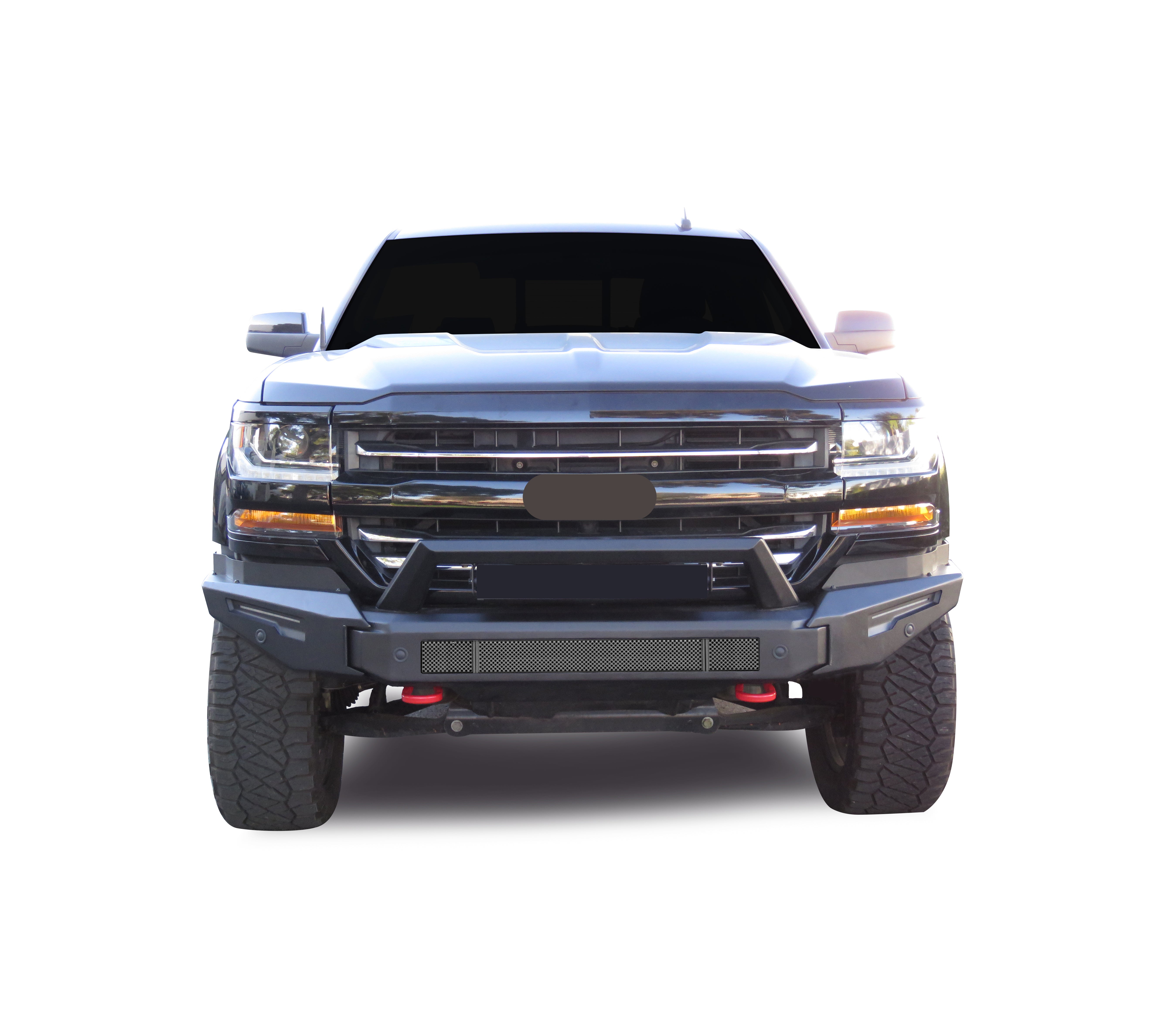 2016-2019 Chevrolet Silverado 1500 Armour Ii Heavy Duty Modular Front Bumper Modular Full Set (Bumper, Bull Nose, & Skid Plate) | Black Horse Off Road - Image 6