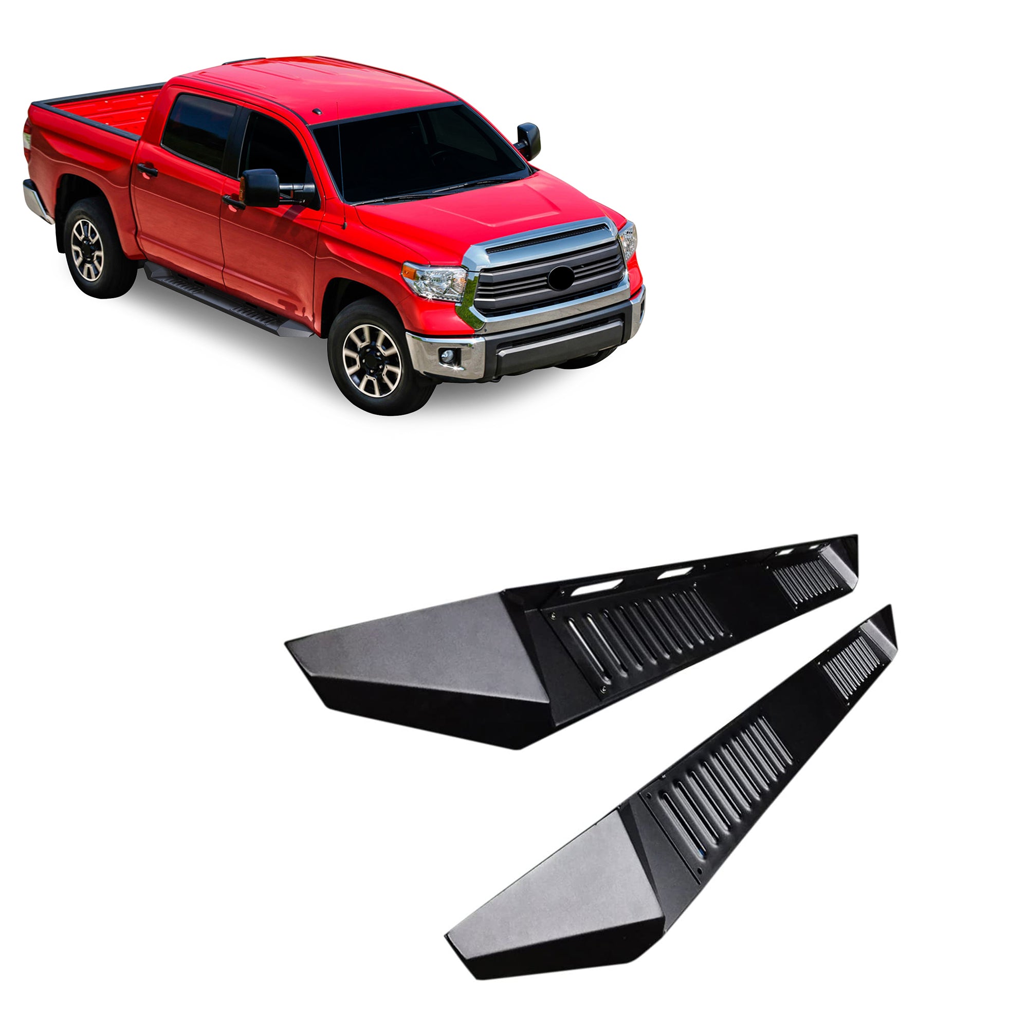 2007-2021 Toyota Tundra Armour Heavy Duty Steel Running Boards | Black Horse Off Road - Image 1