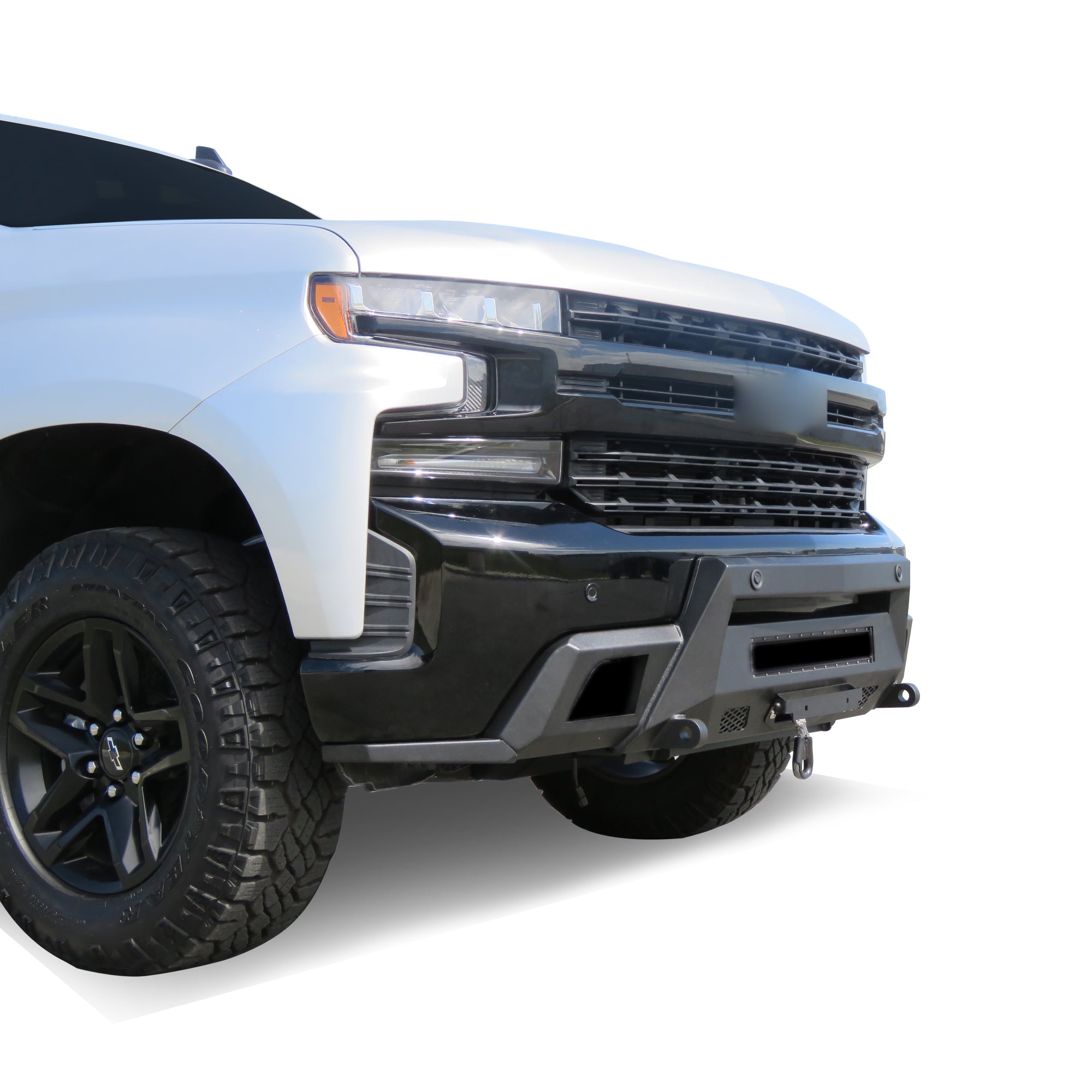 2019-2022 Chevrolet Silverado 1500 Armour Iii Heavy Duty Front Winch Bumper With Winch Comes with 12K Synthetic Rope Winch | Black Horse Off Road - Image 1