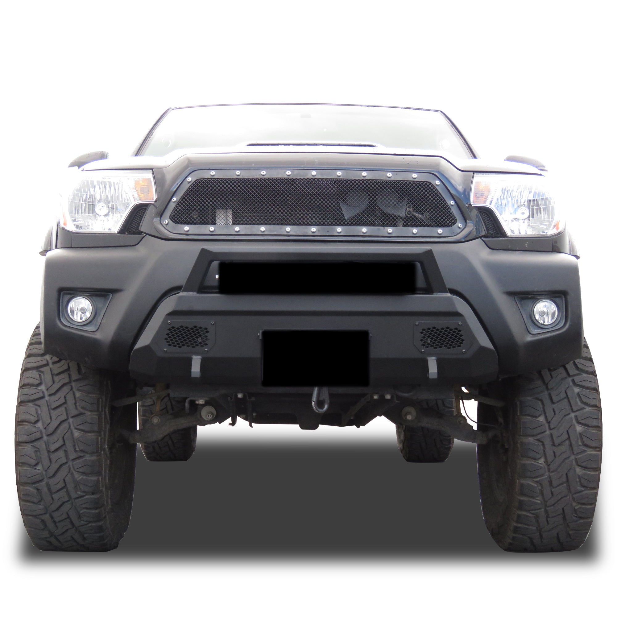 2012-2015 Toyota Tacoma Armour Iii Heavy Duty Front Winch Bumper With Winch Comes with 12K Synthetic Rope Winch | Black Horse Off Road - Image 1