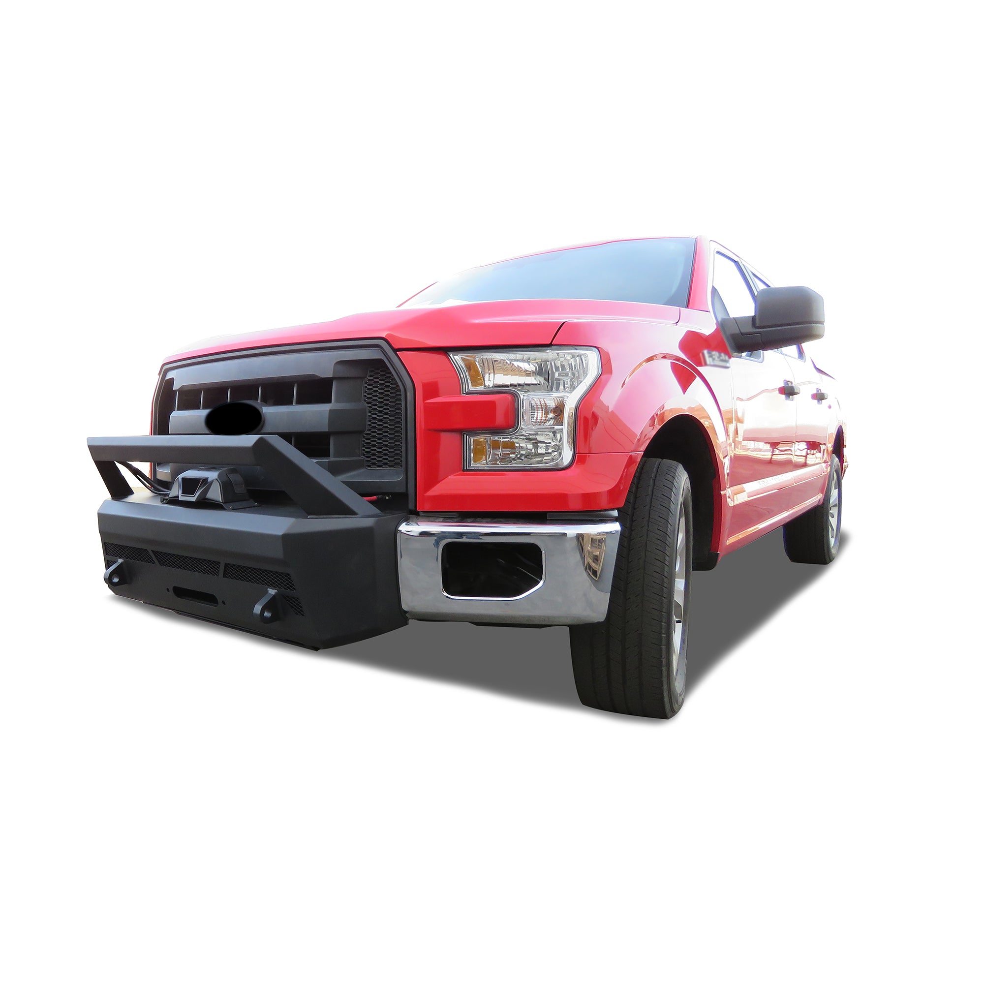 2015-2017 Ford F-150 Armour Iii Heavy Duty Front Winch Bumper With Winch Comes with 12K Synthetic Rope Winch | Black Horse Off Road - Image 1