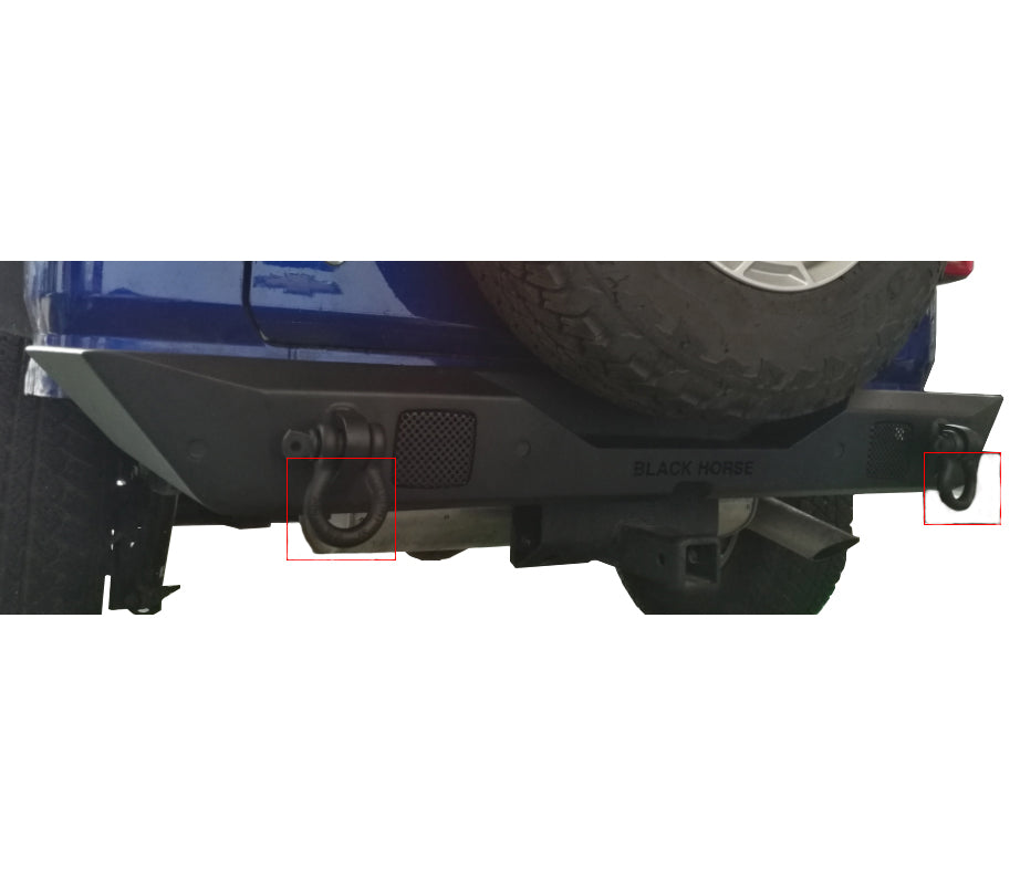 2018-2026 Jeep Wrangler Armour Heavy Duty Rear Bumper No lights included | Black Horse Off Road - Image 3
