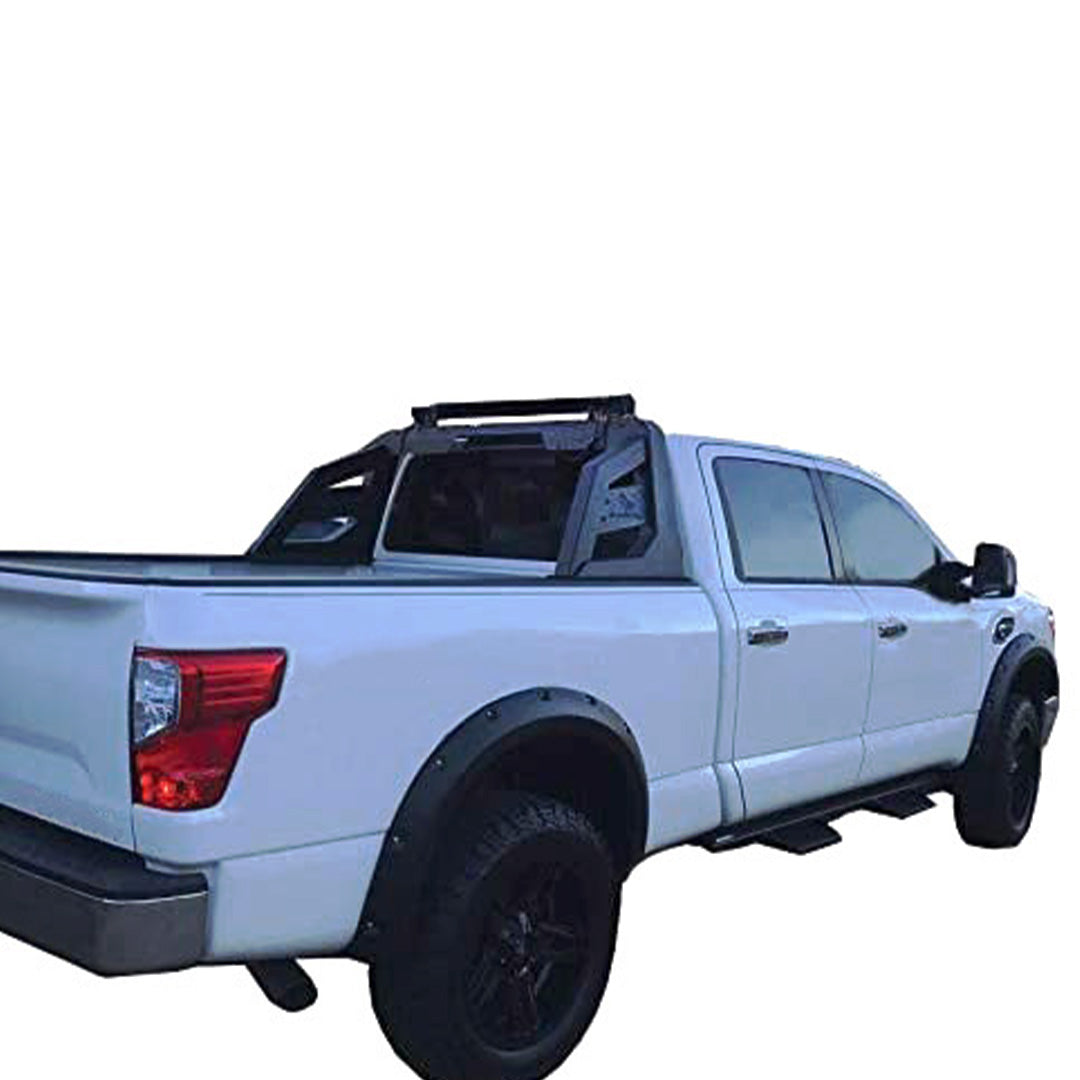 2005-2021 Nissan Frontier Armour Roll Bar Kit Includes 1 40in LED Light Bar | Black Horse Off Road - Image 6