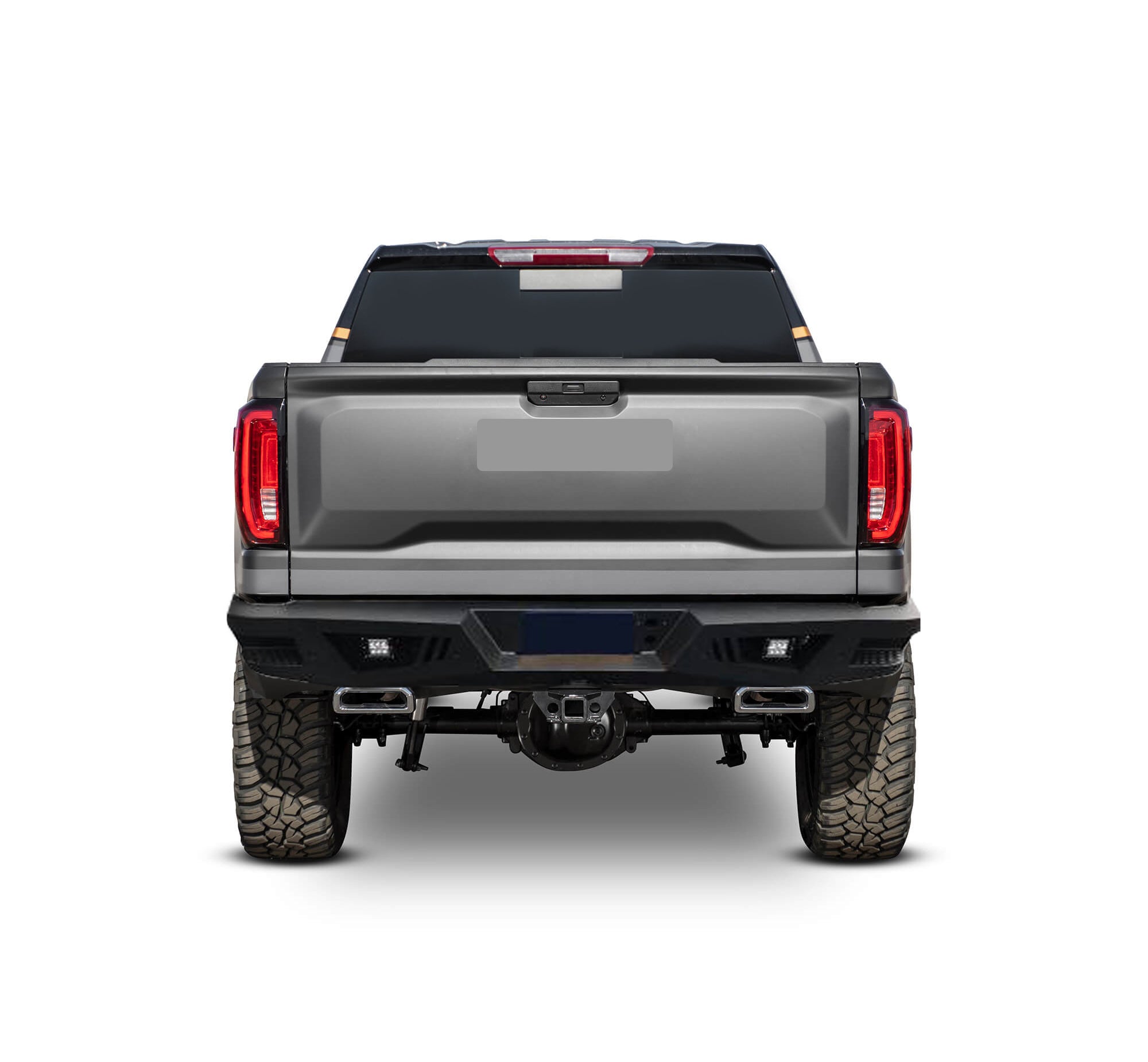 2007-2022 Sierra 1500 Armour Heavy Duty Rear Bumper Kit Includes 1 set of 4in cube lights | Black Horse Off Road - Image 5