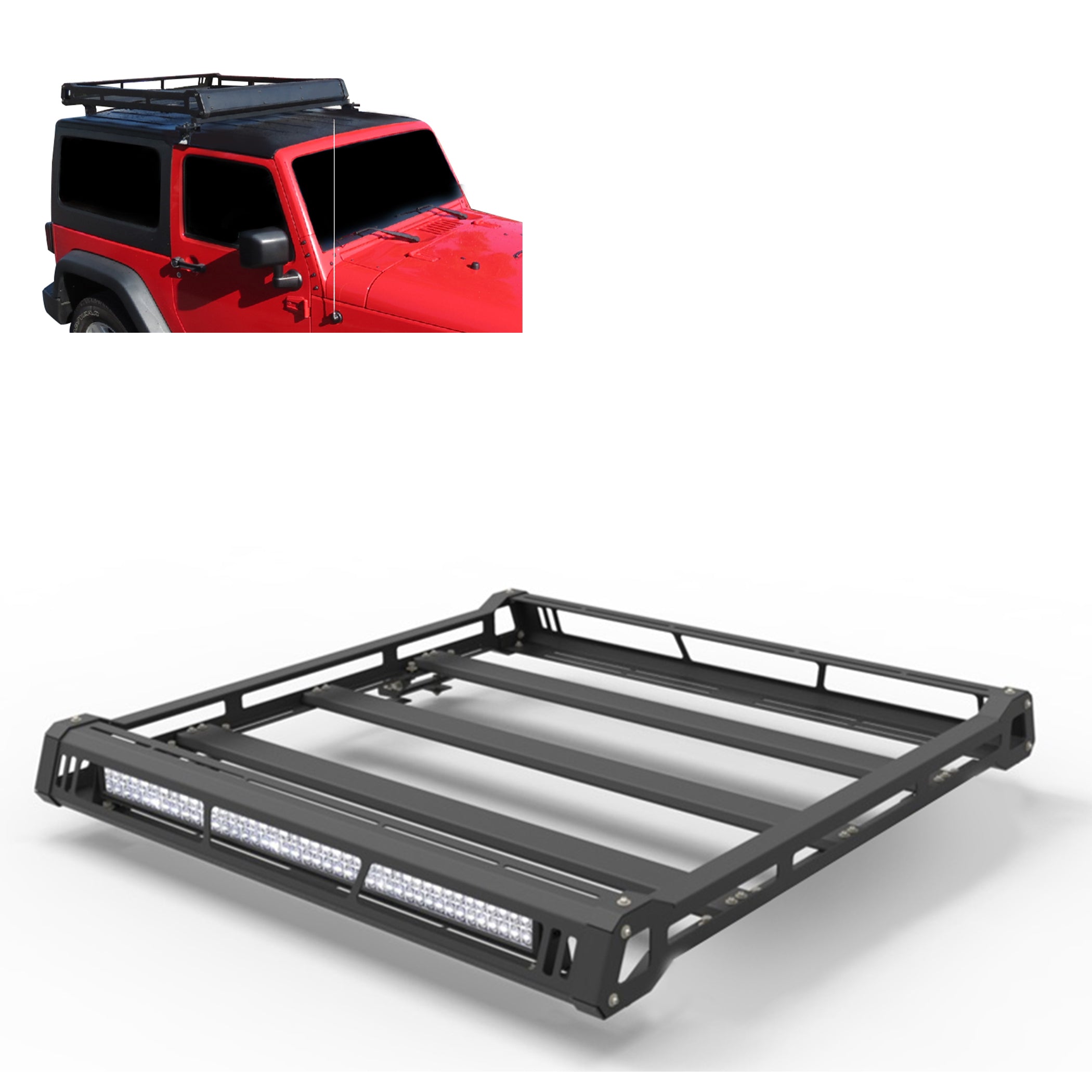 1987-2017 Jeep Wrangler Traveler Roof Rack Modular | Black Horse Off Road - Image 1