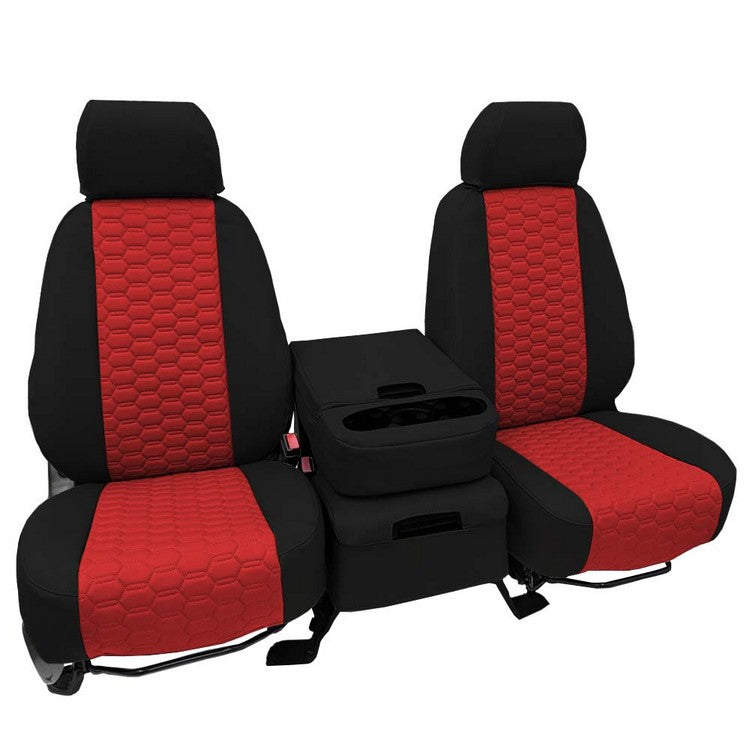 Custom Fit Truck Seat Covers for Ford, Chevy, Ram & Toyota – Faux Leather Hex Quilted | Made in USA