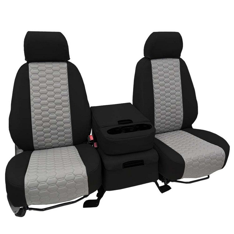 Custom Fit Truck Seat Covers for Ford, Chevy, Ram & Toyota – Faux Leather Hex Quilted | Made in USA