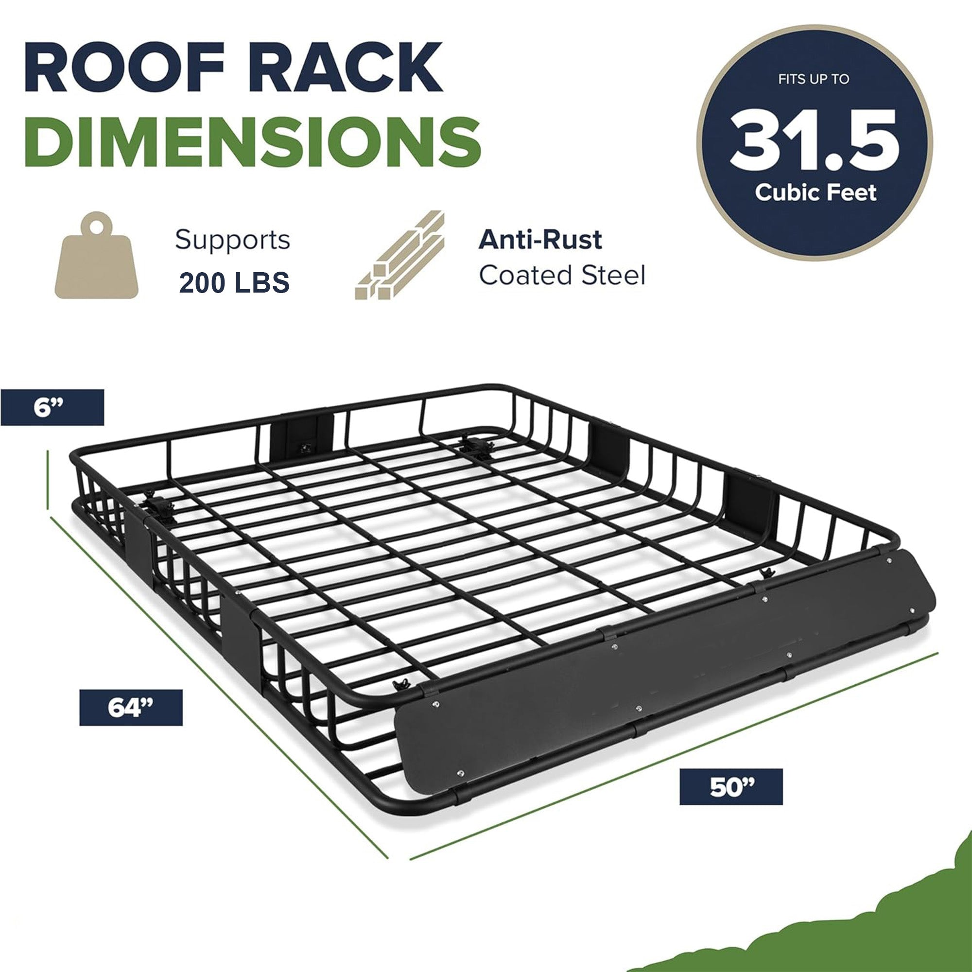 Universal Voyager Roof Top Cargo Basket Modular | Black Horse Off Road - Image 5