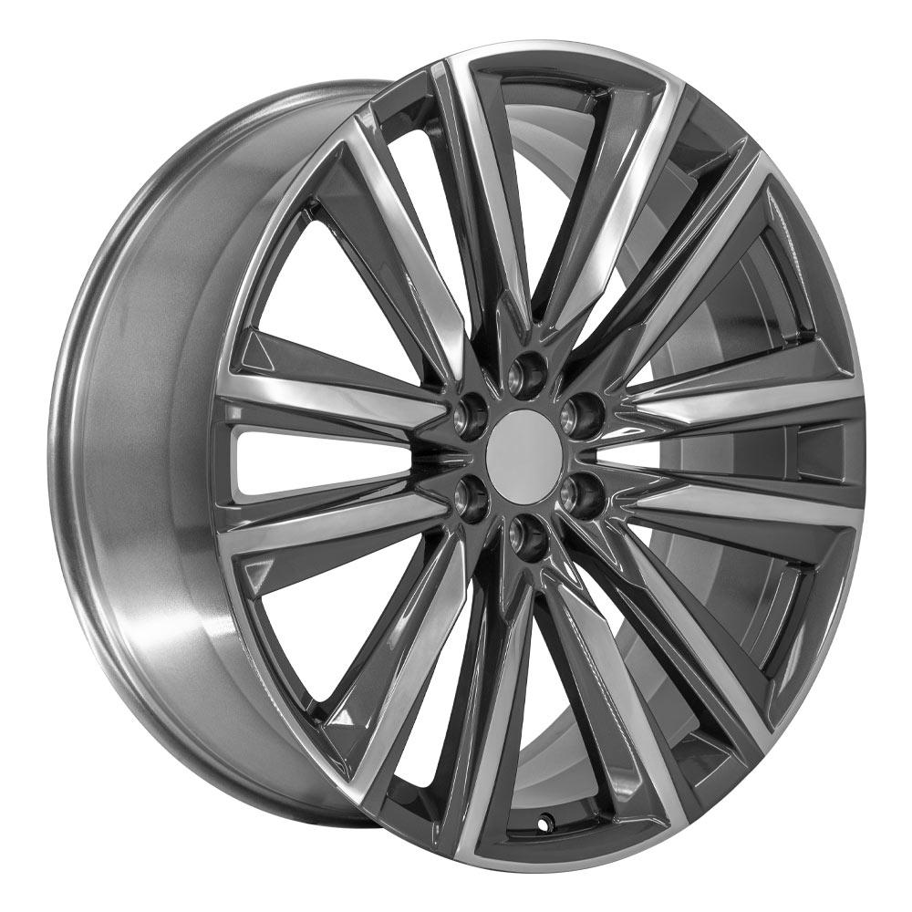 OE Wheels CA91 26x10 Gloss Gunmetal with Polished Face replica wheel
