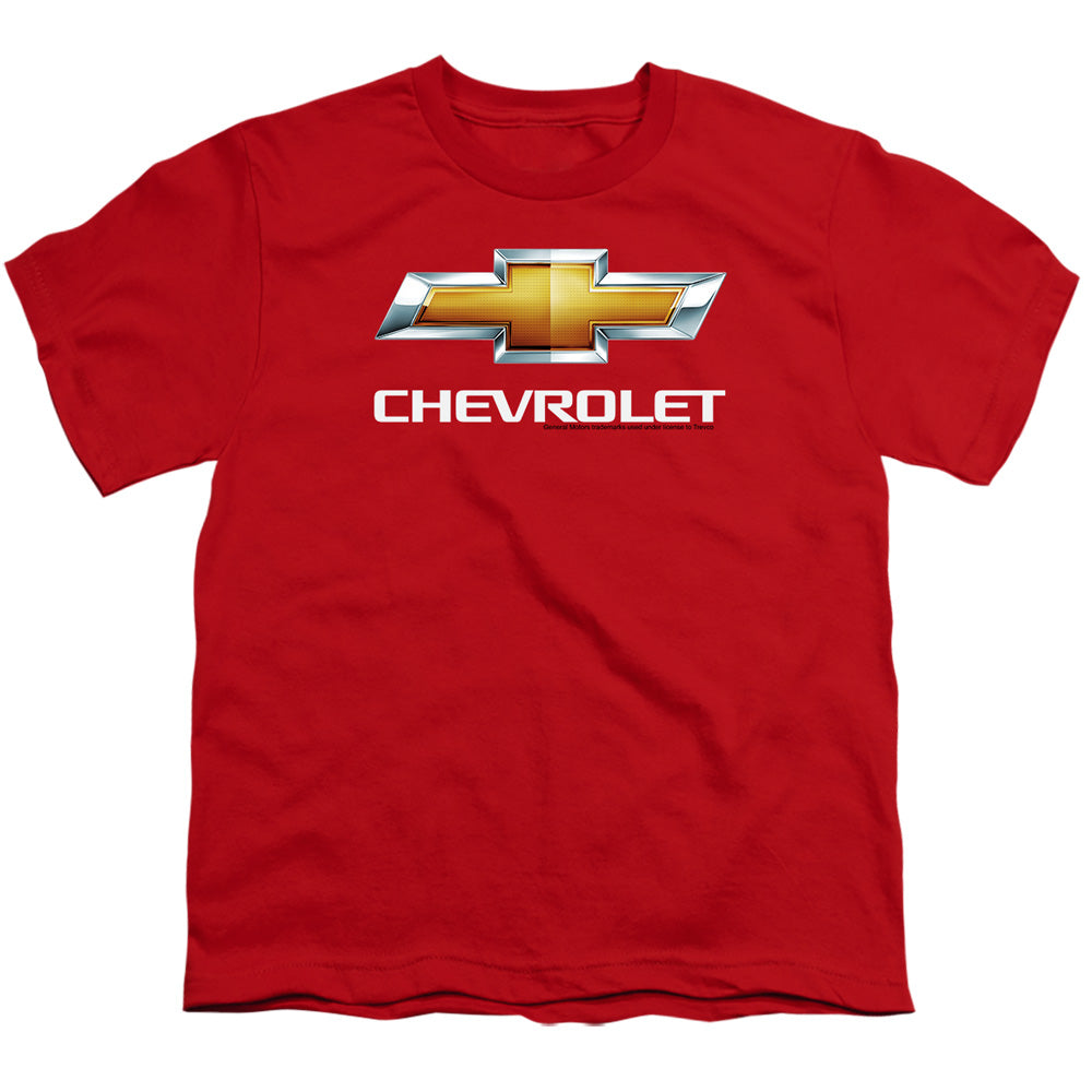 Chevy Bowtie Stacked - Youth Short Sleeve - Red