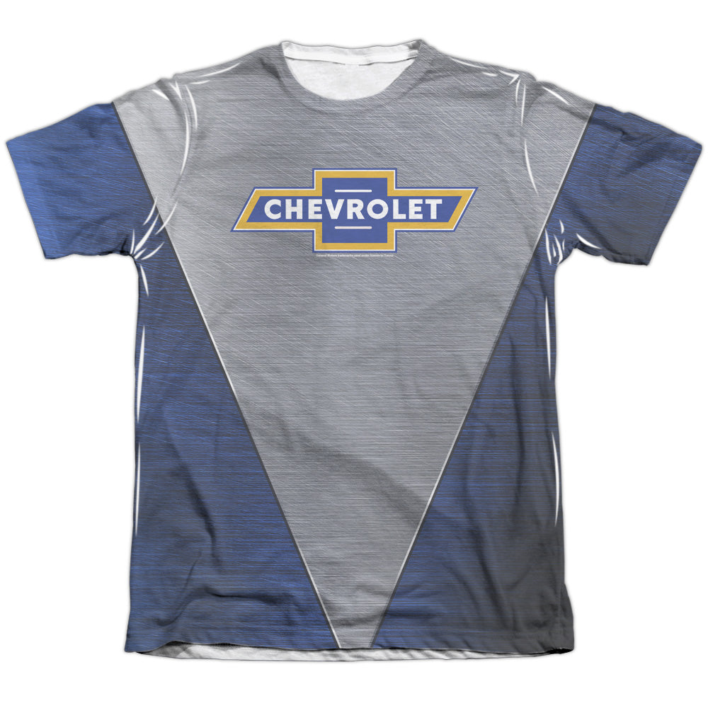 Chevrolet Shiny Logo - Adult Regular Fit Short Sleeve 65/35 Poly/Cotton - White