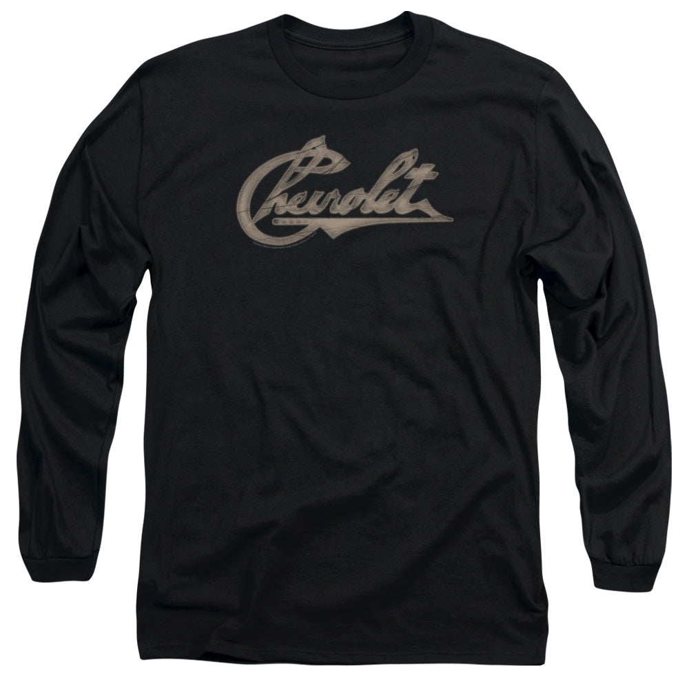 Chevrolet Script-Adult Long Sleeve-Black