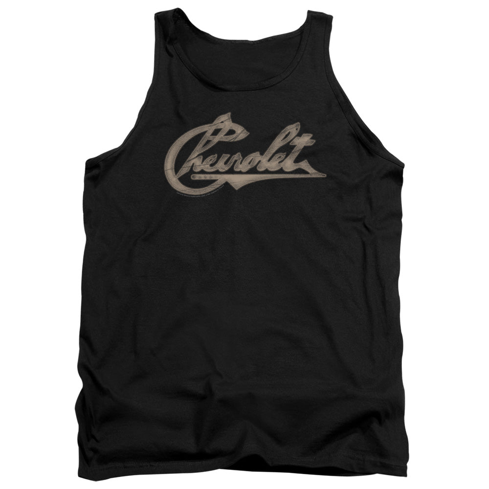 Chevrolet Script-Adult Tank Top-Black