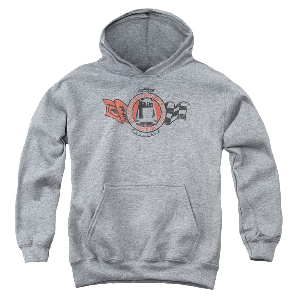 Chevrolet Gentlemens Racer-Youth Hooded Sweatshirt-Athletic Heather