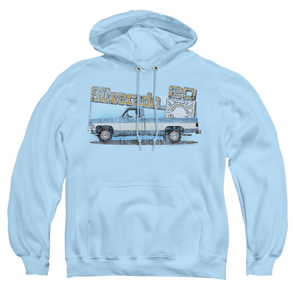 Chevrolet Old Silverado Sketch-Adult Pullover Hoodie-Light Blue