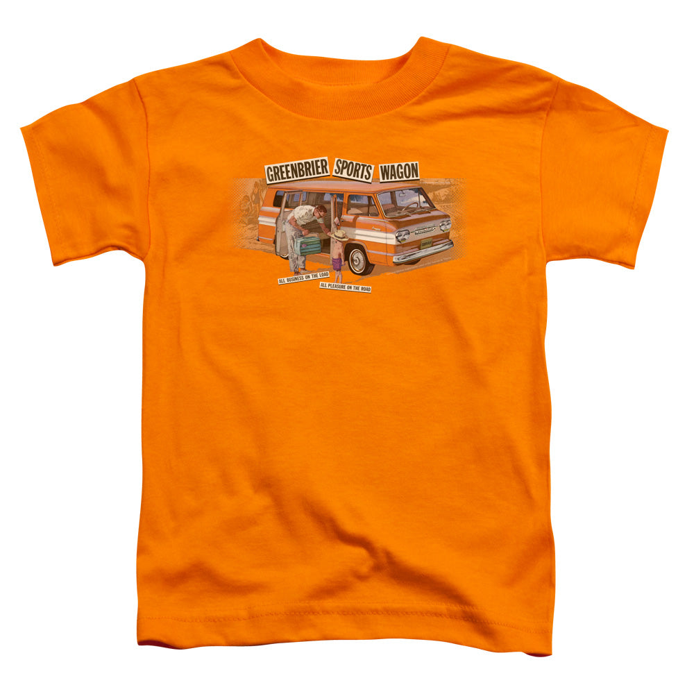 Chevrolet Greenbrier Corvair Sport Wagon - Toddler Short Sleeve - Orange