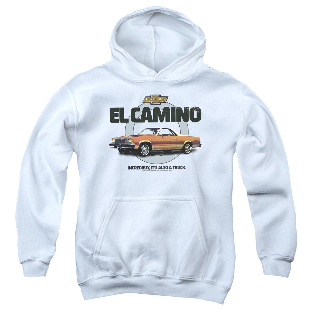 Chevrolet El Camino Also A Truck-Youth Hooded Sweatshirt-White