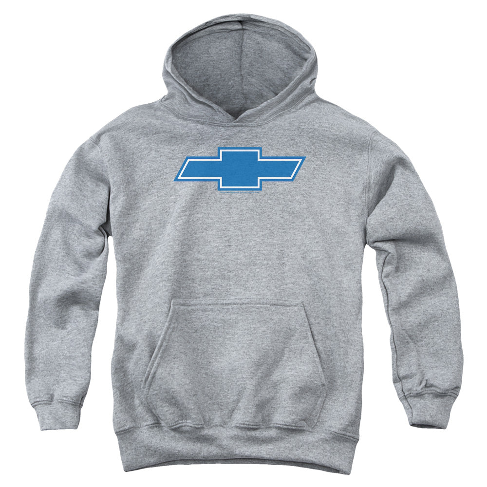 Chevrolet Simple Vintage Bowtie - Youth Hooded Sweatshirt - Athletic Heather