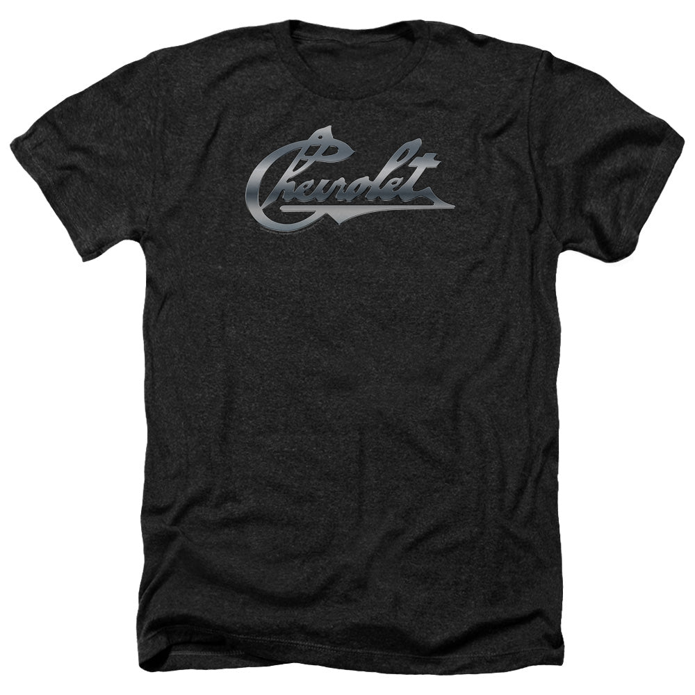 Chevrolet Chrome Vintage Chevy Bowtie-Adult Regular Fit Heather Short Sleeve-Charcoal