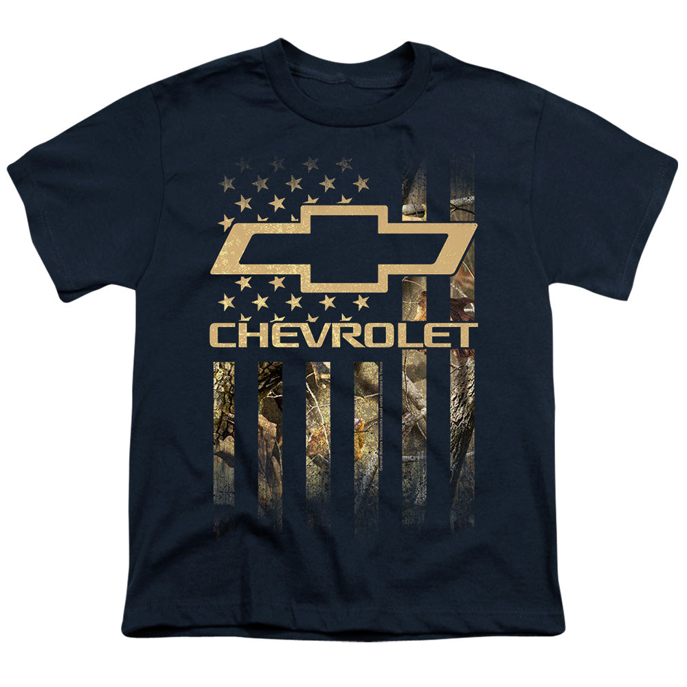 Chevrolet Camo Flag - Youth Short Sleeve - Navy