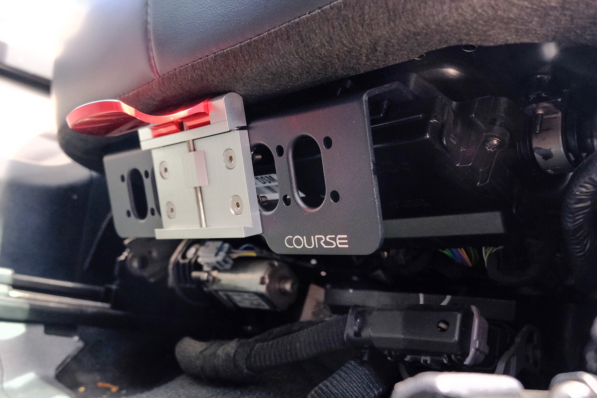 Direct Fit Fire Extinguisher Mount - Seat - Ford F-Series (including Super Duty & Expedition) (2018+), Escape, Mustang (2018-2022), Mustang Mach E (2020+)