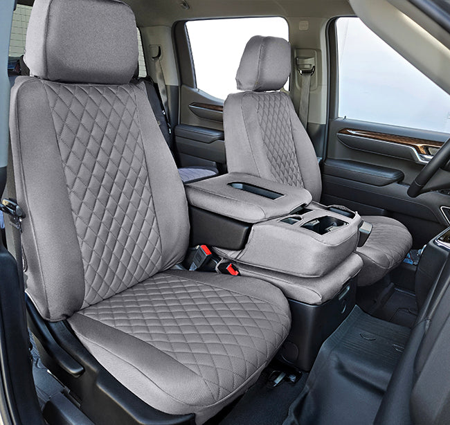 Custom Fit Truck Seat Covers for Ford, Chevy, Ram & Toyota – Cordura Diamond Quilted Waterproof | Made in USA
