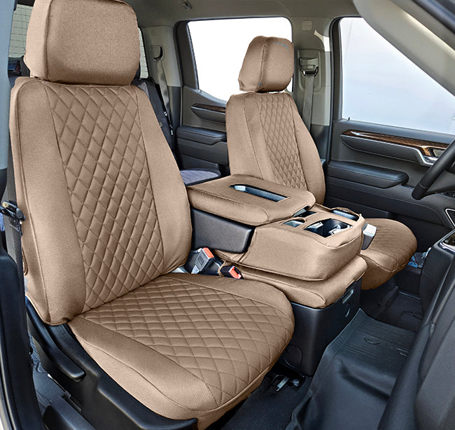 Custom Fit Truck Seat Covers for Ford, Chevy, Ram & Toyota – Cordura Diamond Quilted Waterproof | Made in USA