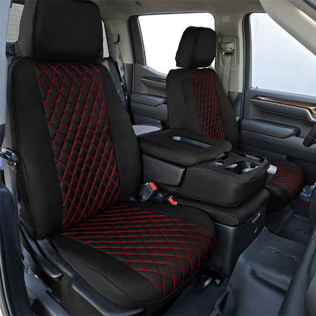 Custom Fit Truck Seat Covers for Ford, Chevy, Ram & Toyota – Cordura Diamond Quilted Waterproof | Made in USA