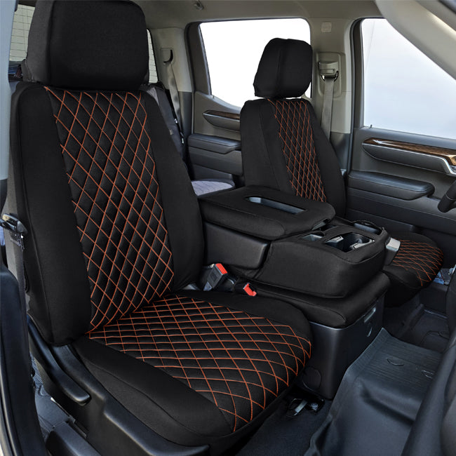 Custom Fit Truck Seat Covers for Ford, Chevy, Ram & Toyota – Cordura Diamond Quilted Waterproof | Made in USA