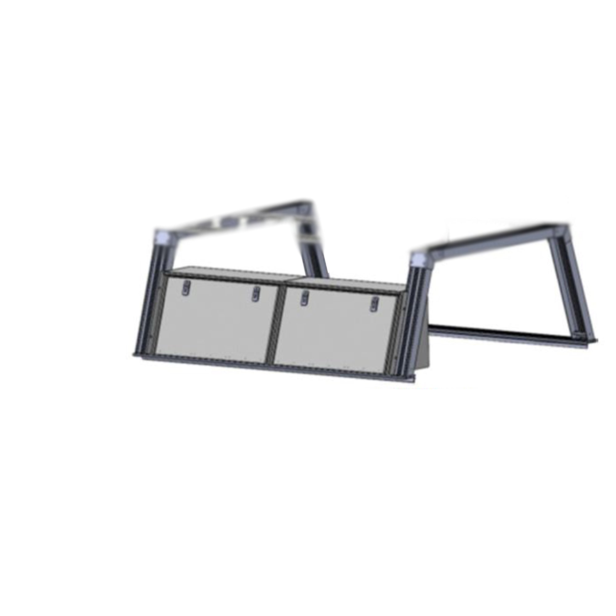 Base K2 Rack With Tool Box | Black Horse Off Road - Image 1