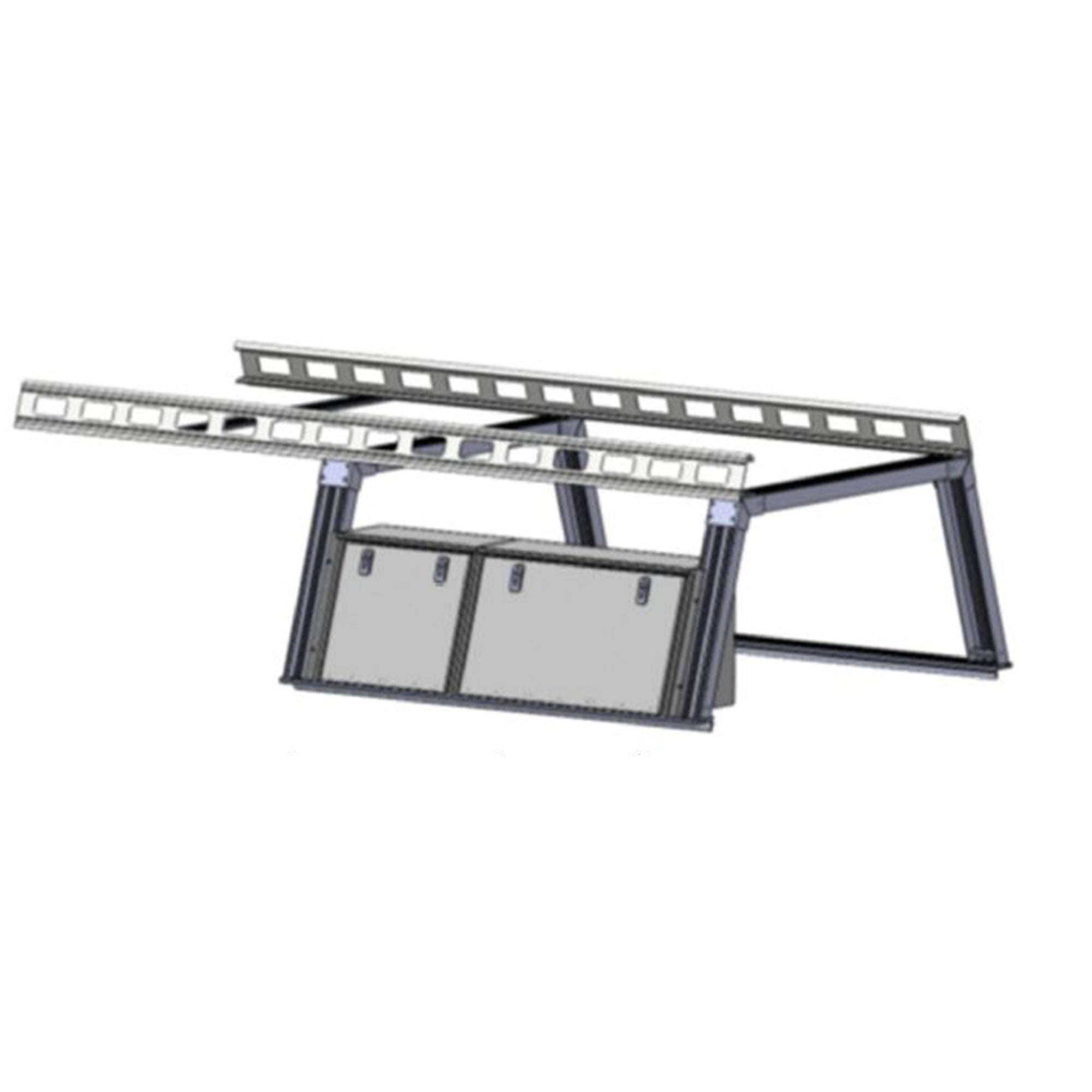 Base K2 Over Cab Rack With Tool Box | Black Horse Off Road - Image 1