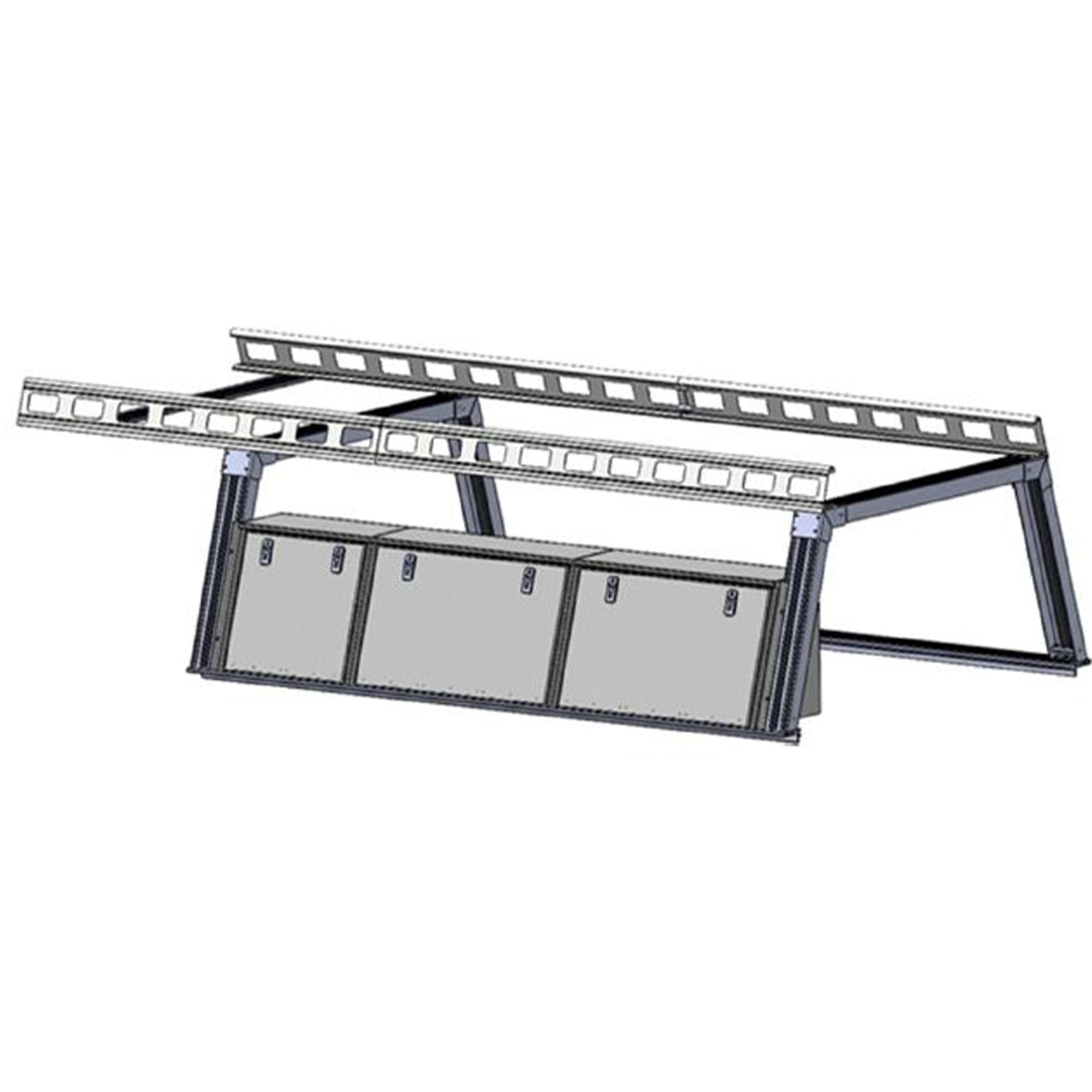 Base K2 Over Cab Rack With Tool Box | Black Horse Off Road - Image 1