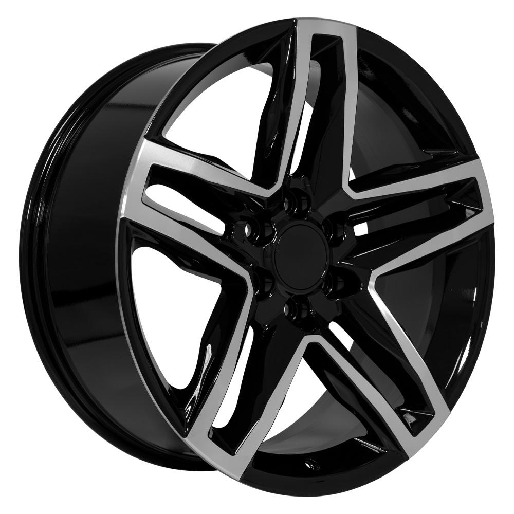 OE Wheels CV34B 22x9 Gloss Black Machined replica wheel