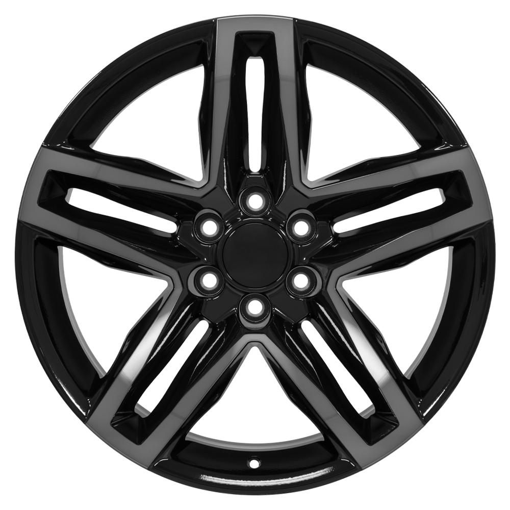 OE Wheels CV34B 22x9 Gloss Black Machined with Tinted Clear replica wheel