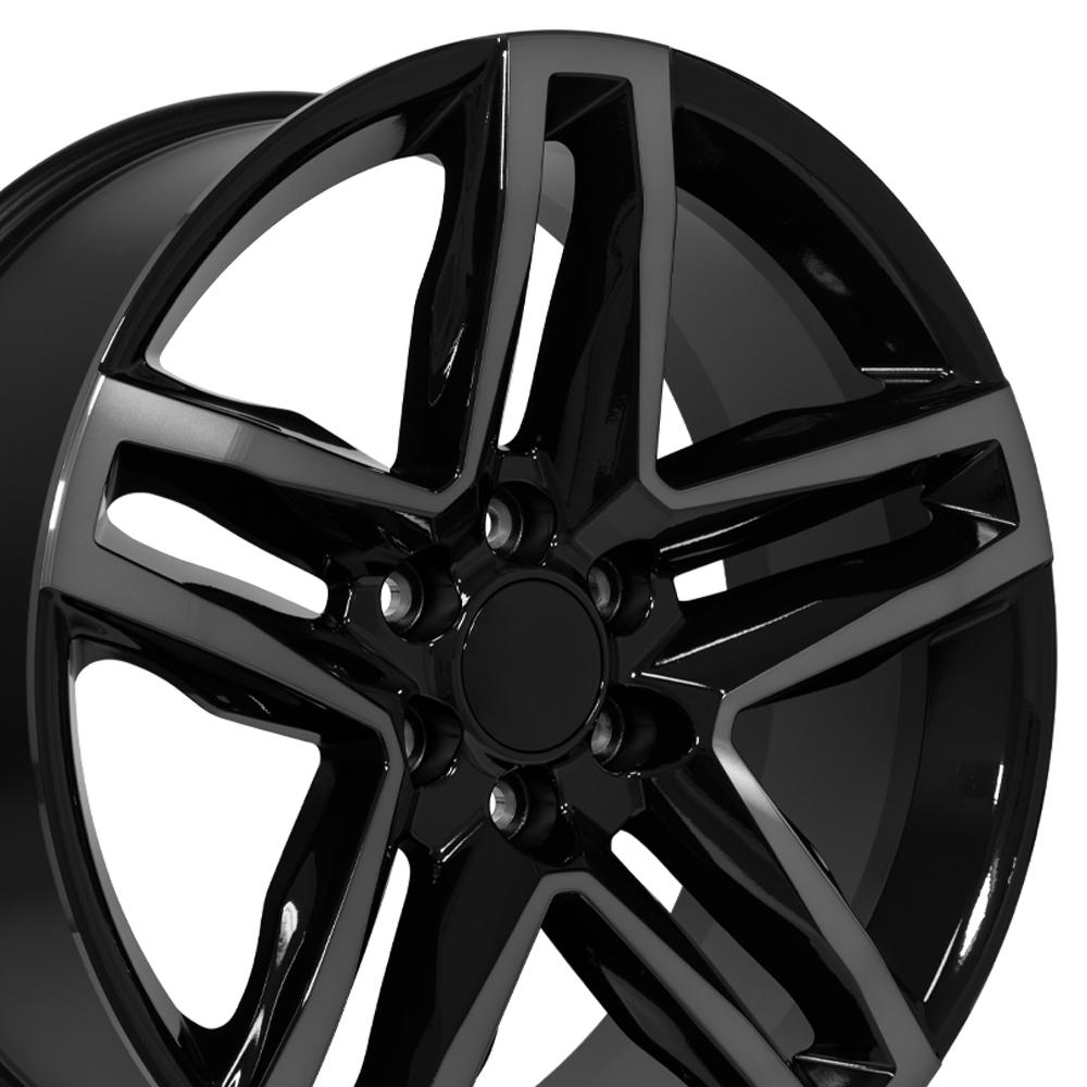 OE Wheels CV34B 22x9 Gloss Black Machined with Tinted Clear replica wheel