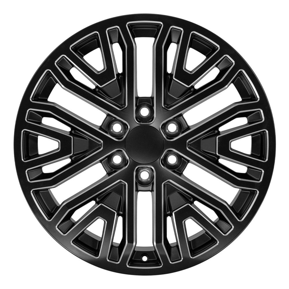 OE Wheels CV37 20x9 Satin Black with Milled Edge replica wheel