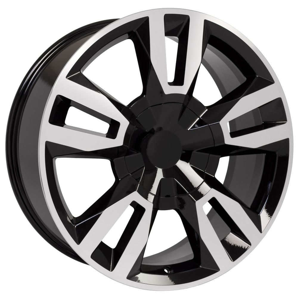 OE Wheels CV40 22x9 Gloss Black Machined replica wheel