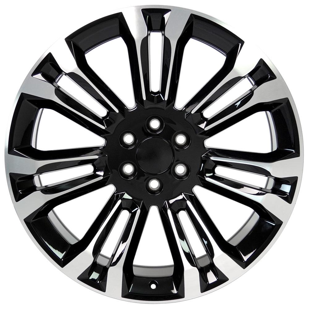 OE Wheels CV43B 24x10 Gloss Black Machined replica wheel