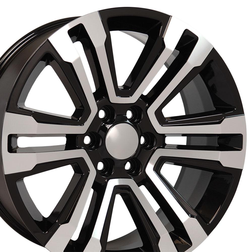 OE Wheels CV44 22x9 Gloss Black Machined replica wheel