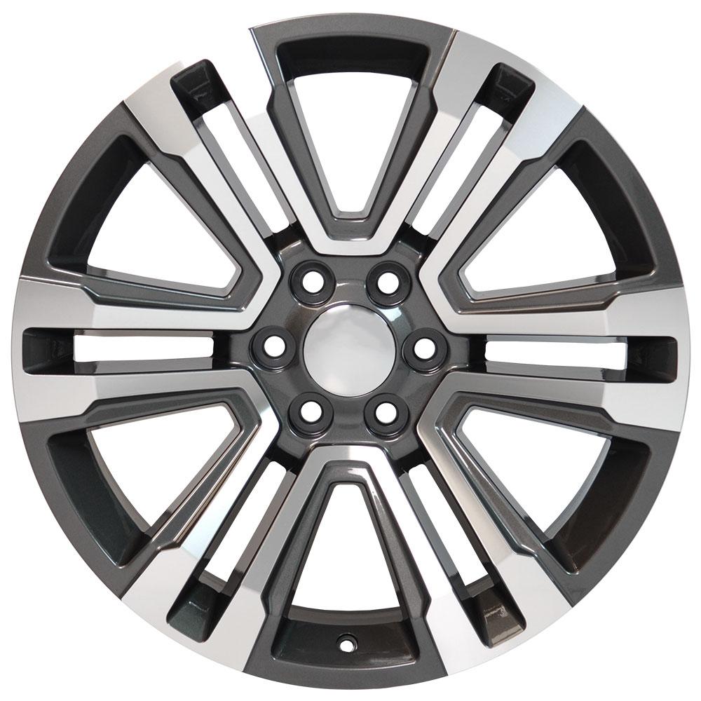 OE Wheels CV44 22x9 Gloss Gunmetal Machined replica wheel