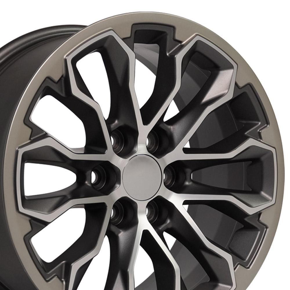 OE Wheels CV54 17x8 Satin Gunmetal Machined Face - Two Tone replica wheel